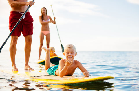 paddle boarding