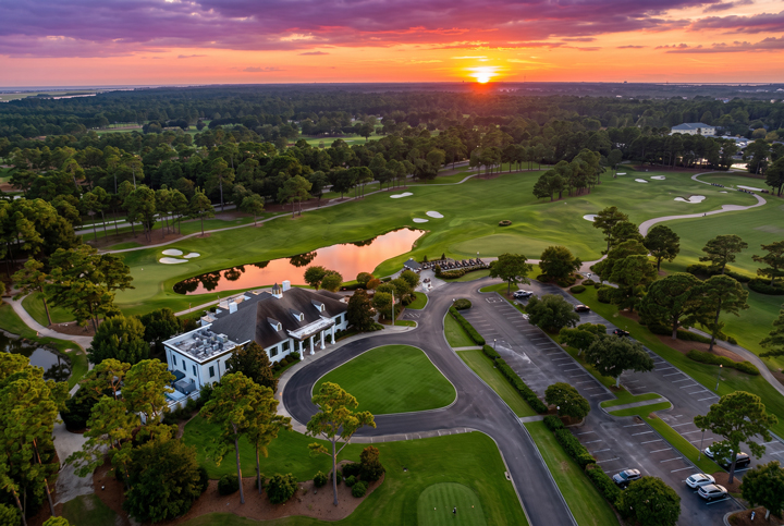 Porters Neck Plantation at sunset